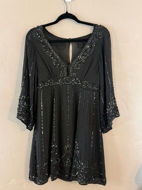 Nanette Lepore Black Dress with Spaghetti Straps
